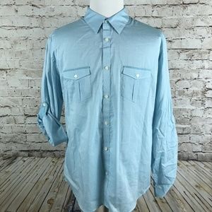 Calvin Klein Men’s Long Sleeve Button Up Shirt XL